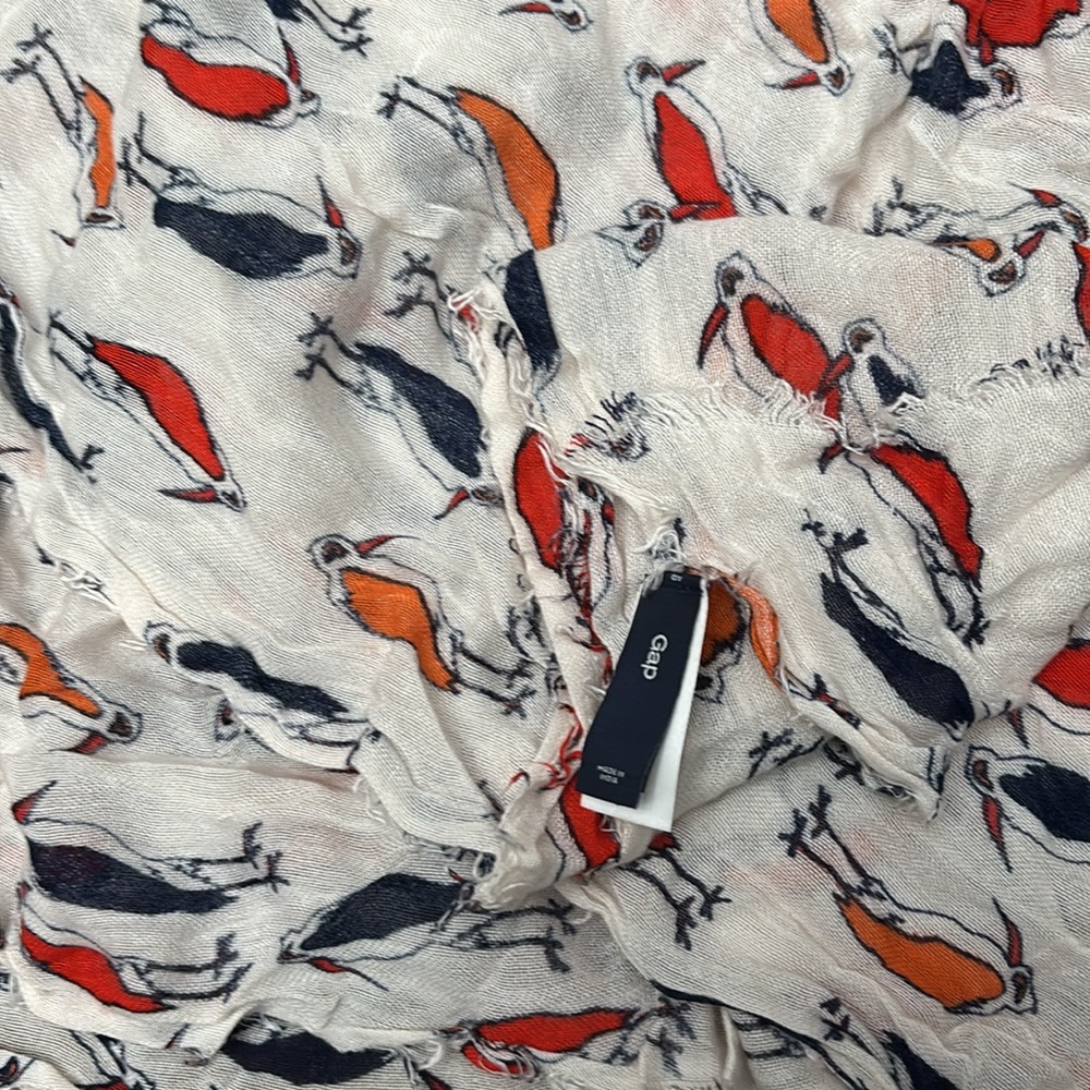 Colorful Bird Pattern Scarf - Picture 2 of 4
